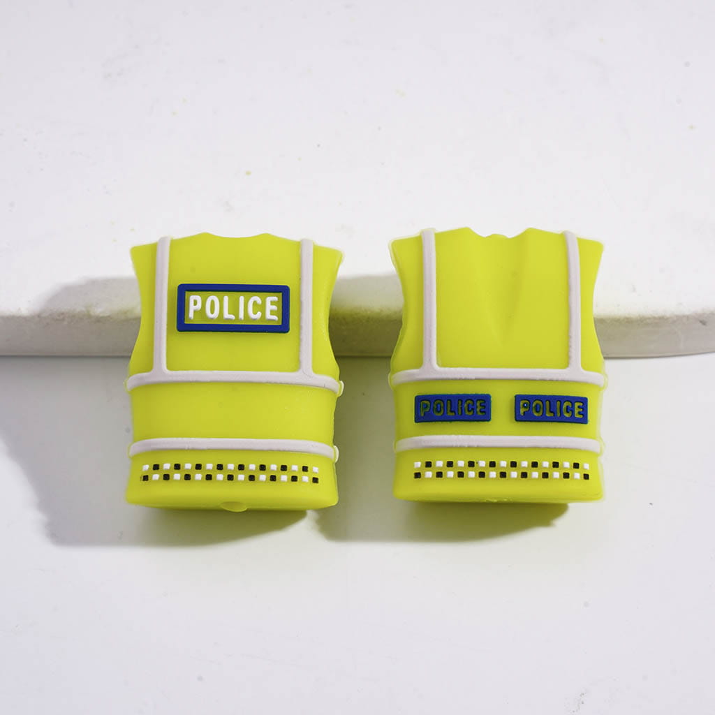 Silicone Focal Beads 3D Police Series, Uniform and Car