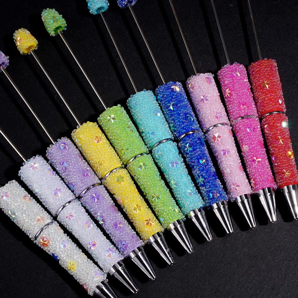 Bubble Beadable Pens with UV Coating Snowflake and Mini Bubble Balls, Multi-Color