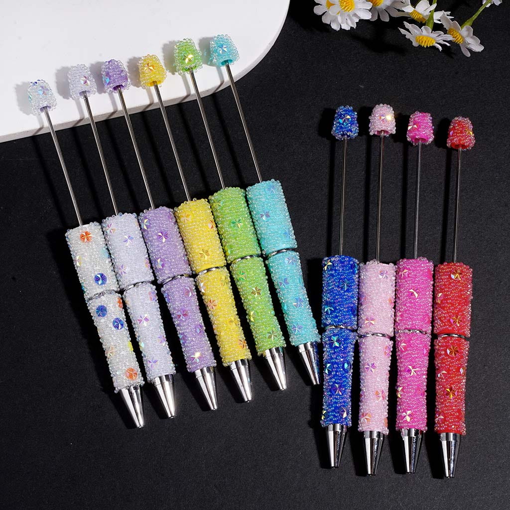 Bubble Beadable Pens with UV Coating Snowflake and Mini Bubble Balls, Multi-Color