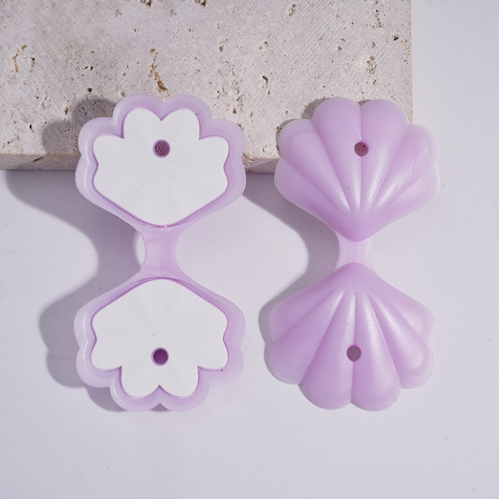 Silicone Focal Beads 3D Sea Shell in Assorted Colors