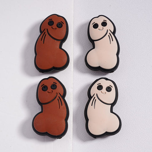 Silicone Focal Beads Man's Part Dick Richard