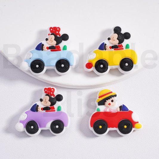Silicone Focal Beads Cute Micke Minni Chib Maruko-cha Drives the Car