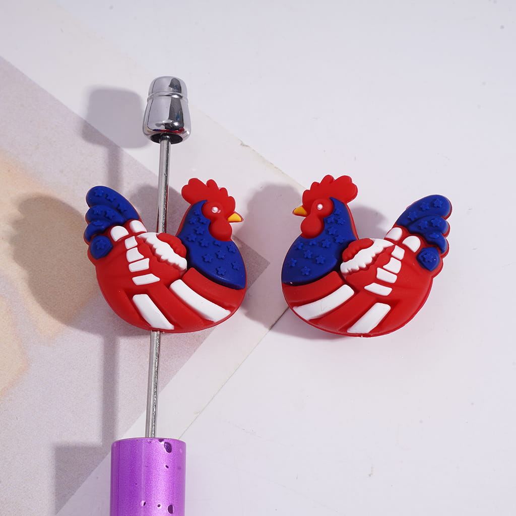 Silicone Focal Beads 3D United States of America Independence Day Series