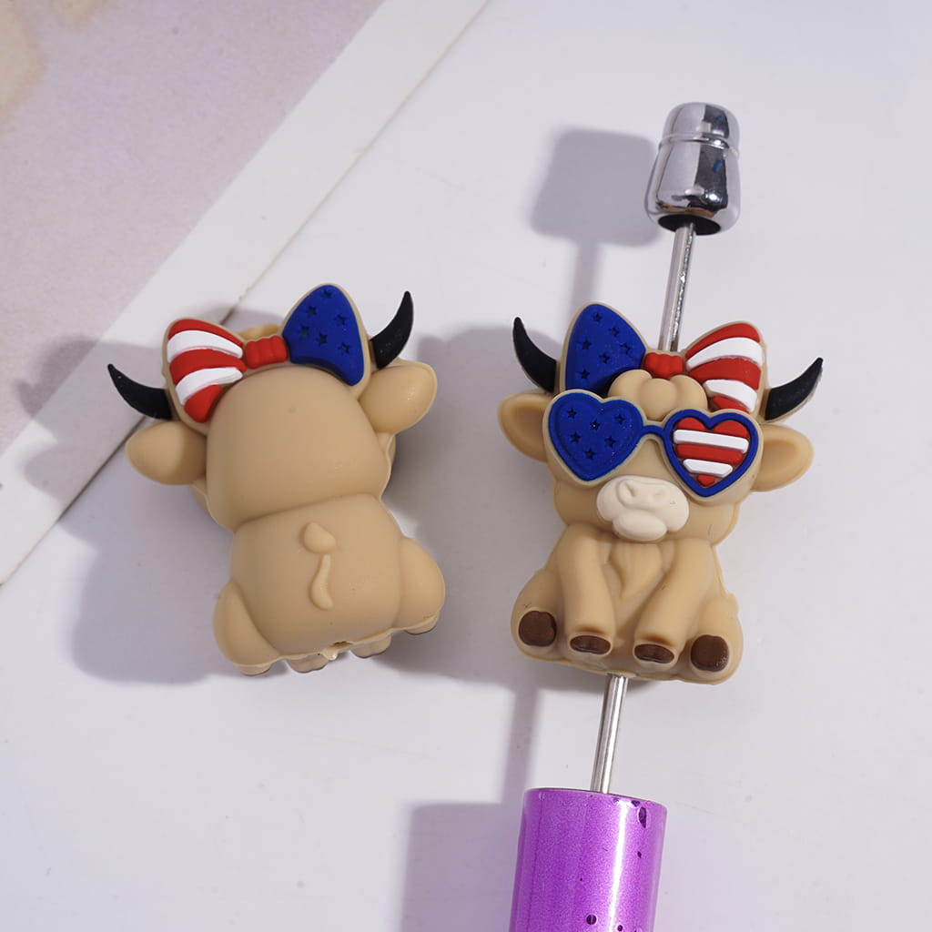 Silicone Focal Beads 3D United States of America Independence Day Series