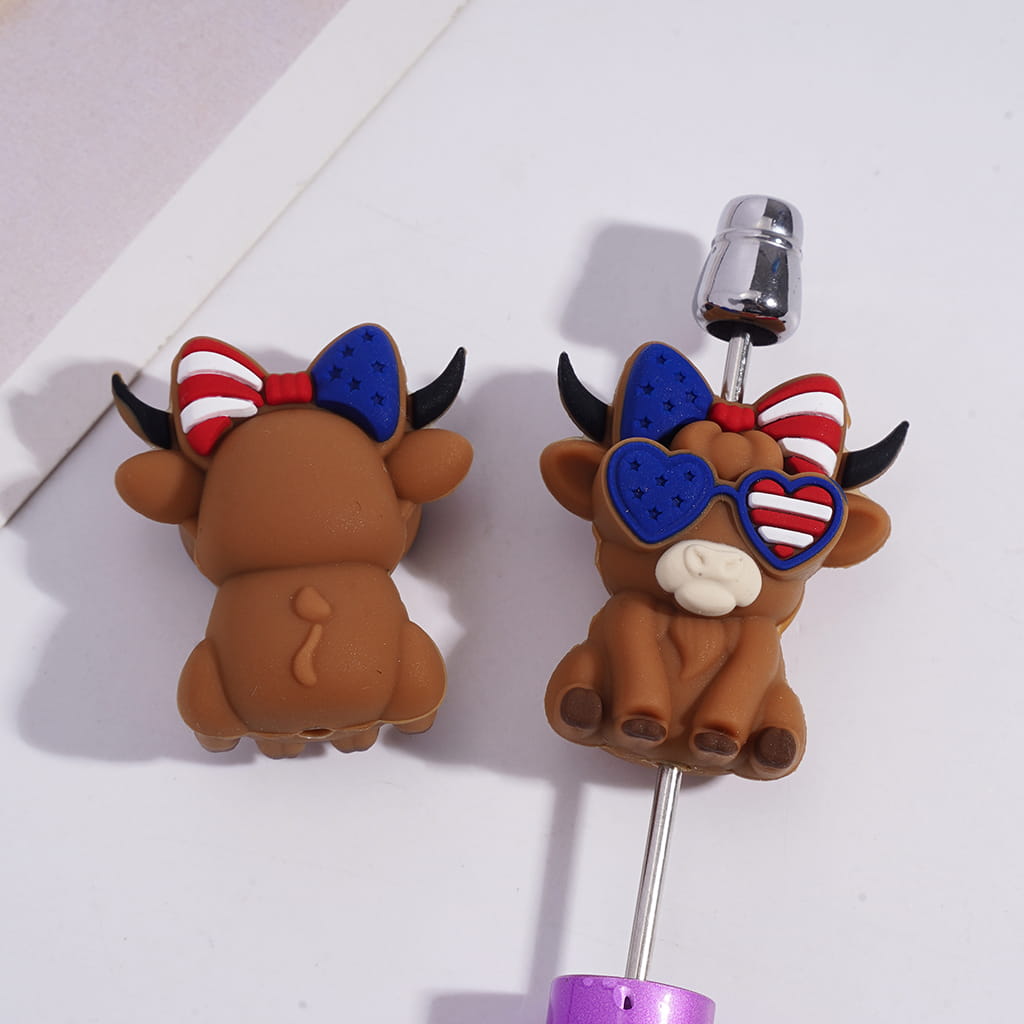 Silicone Focal Beads 3D United States of America Independence Day Series