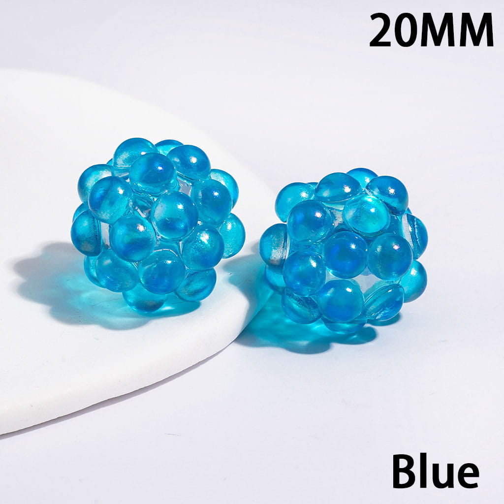Handmade Dazzling Half-faced Rhinestones Acrylic Beads 20MM Various Colors (Please Read Description)