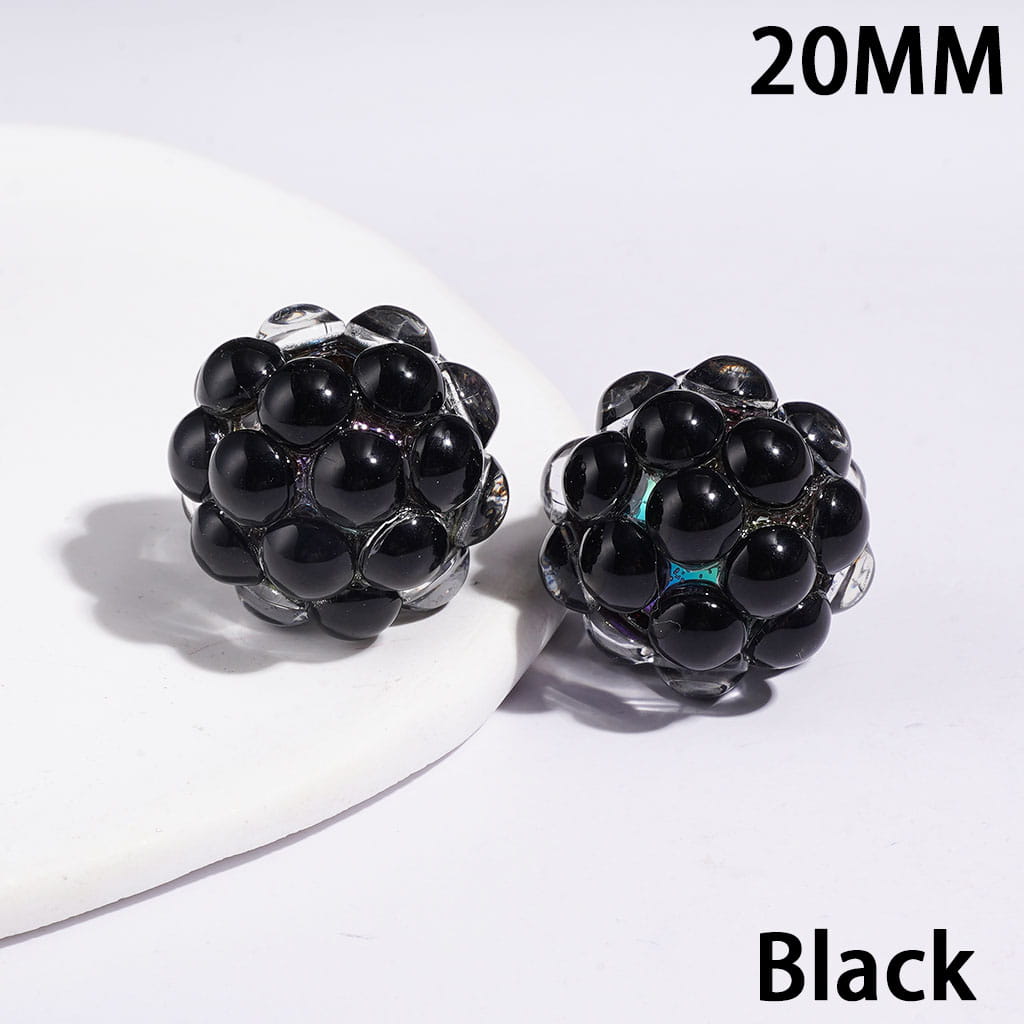 Handmade Dazzling Half-faced Rhinestones Acrylic Beads 20MM Various Colors (Please Read Description)