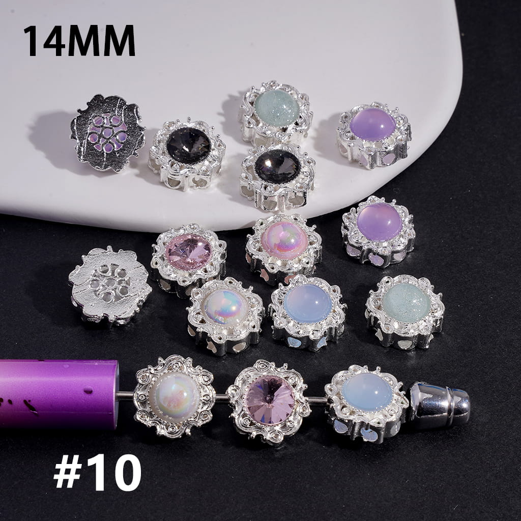 Exquisite Alloy Beads with Glittery Fancy Rhinestones, Jewelry Accessories (Please Read Description)
