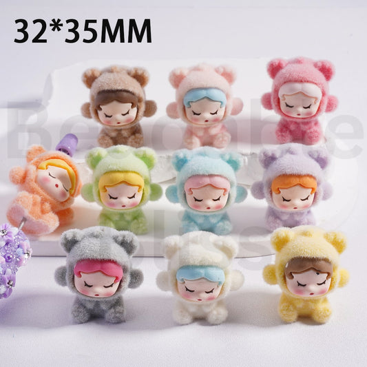 Acrylic Beads Flocked Cute Nomm Lovelines Neve En Series Pop Mar 32*35MM, Random Mix