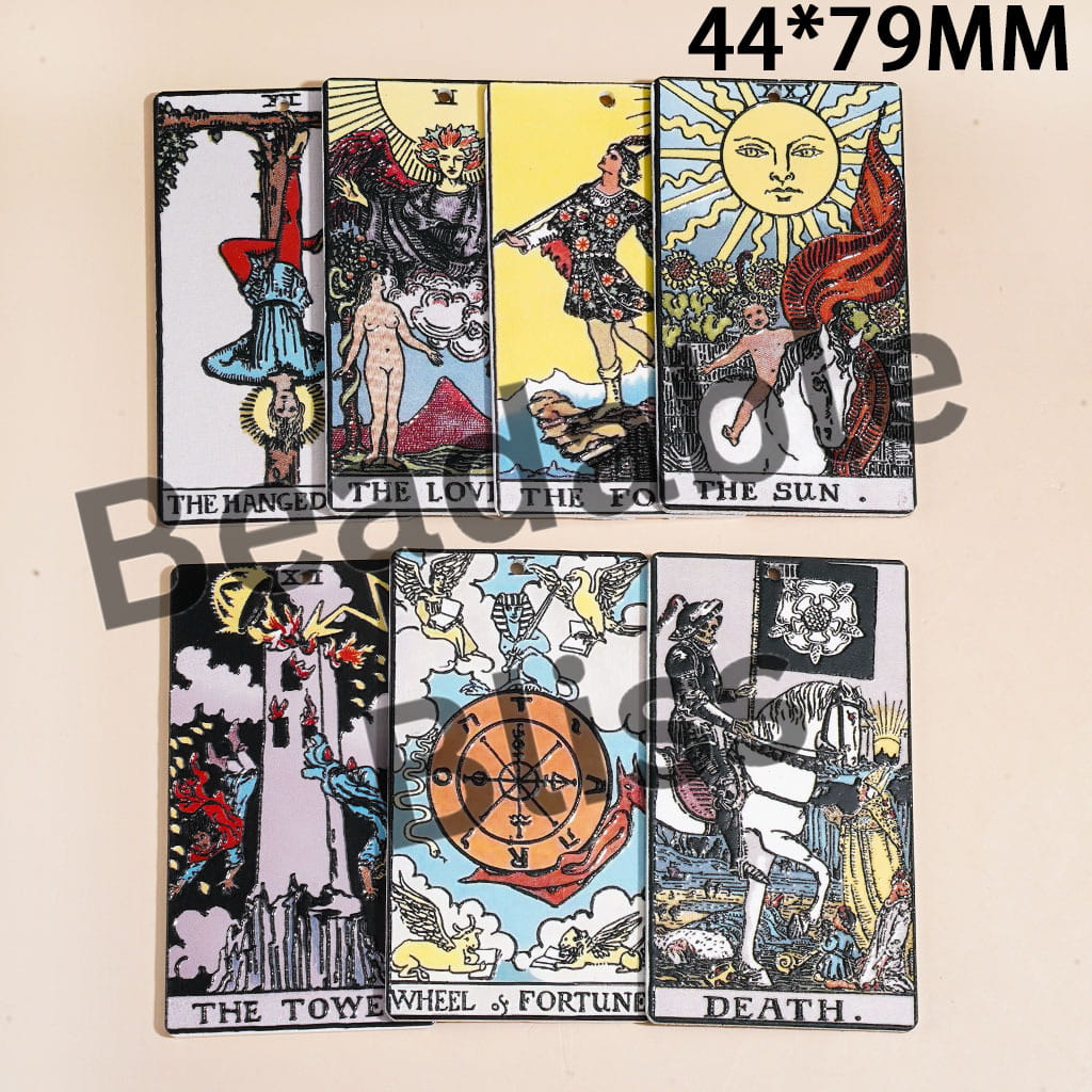 Magic Cards Acrylic Pendants, 44*79 MM Random Mix