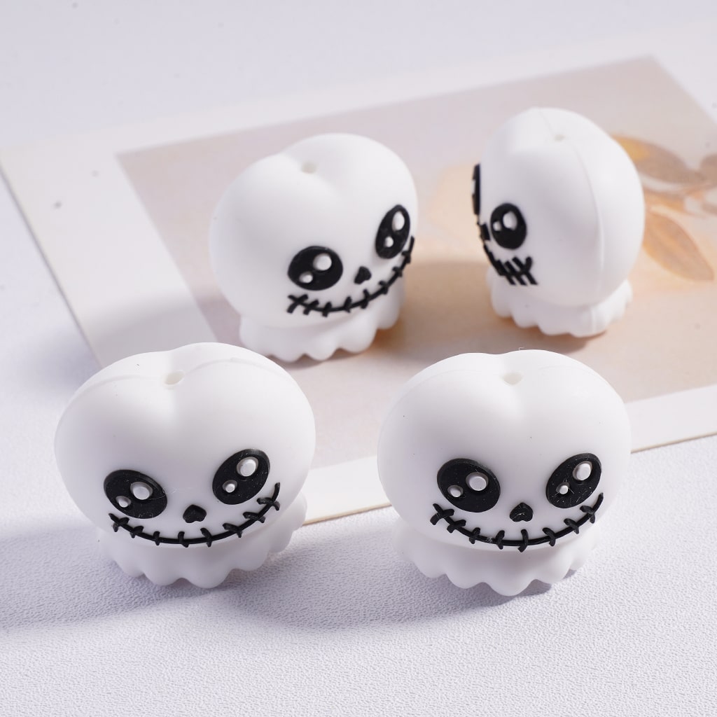 Silicone Focal Beads 3D Little Cute Monster Halloween