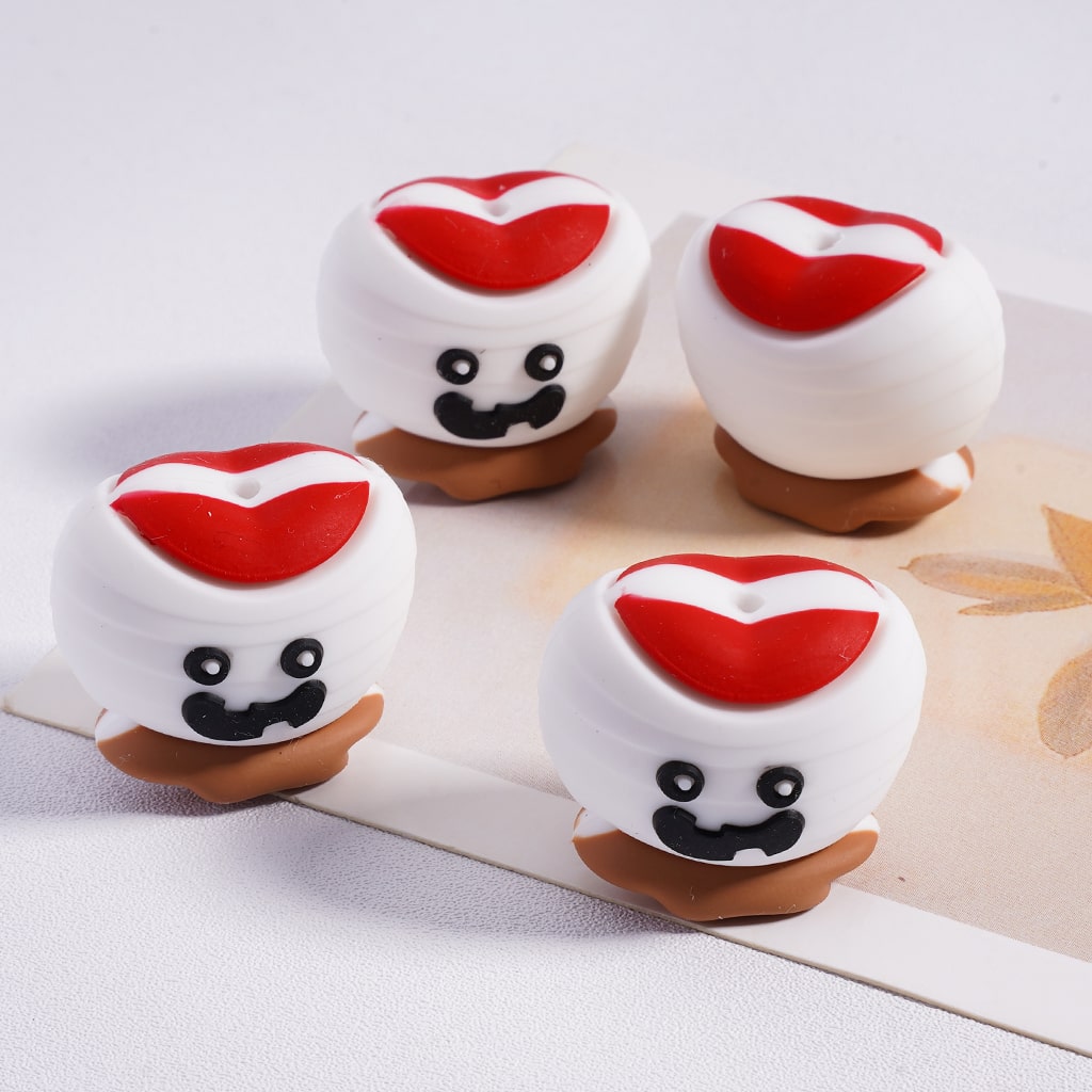 Silicone Focal Beads 3D Little Cute Monster Halloween