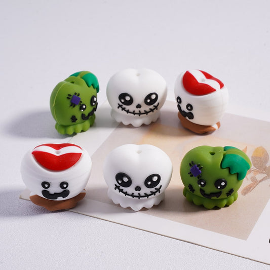 Silicone Focal Beads 3D Little Cute Monster Halloween