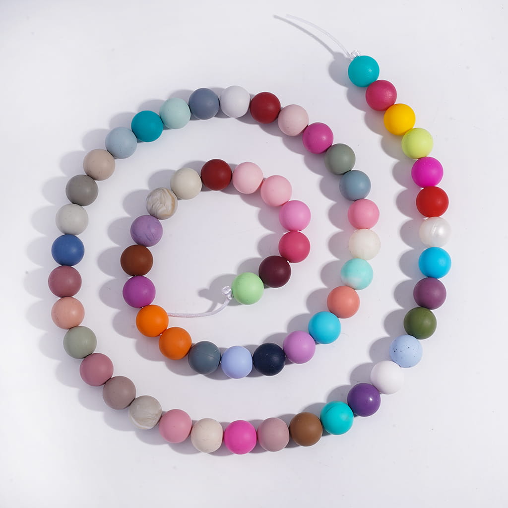 Round Silicone Beads 15MM – Complete Set of Solid Colors, 1 Each - Please Read the Description