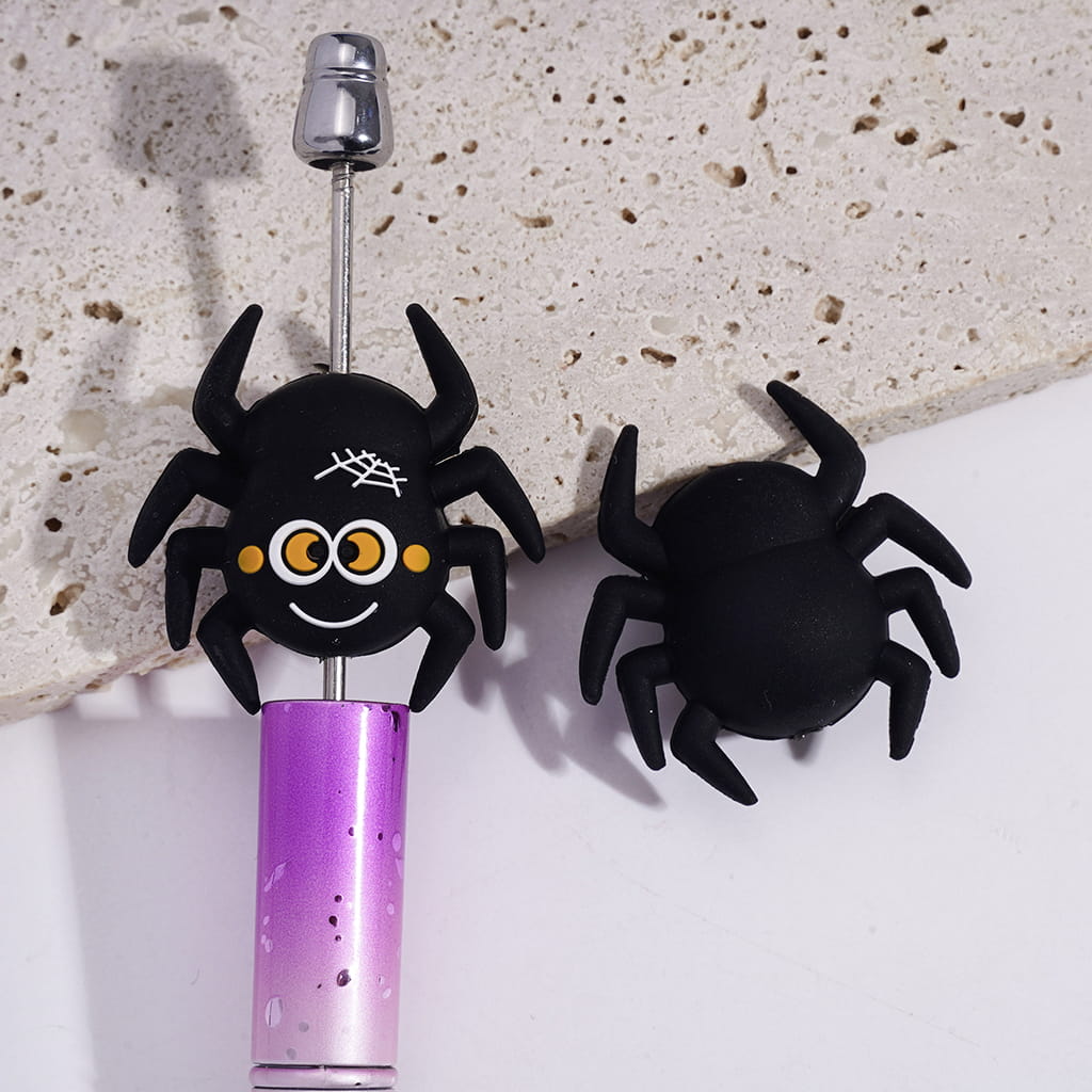Silicone Focal Beads 3D Halloween Black Series