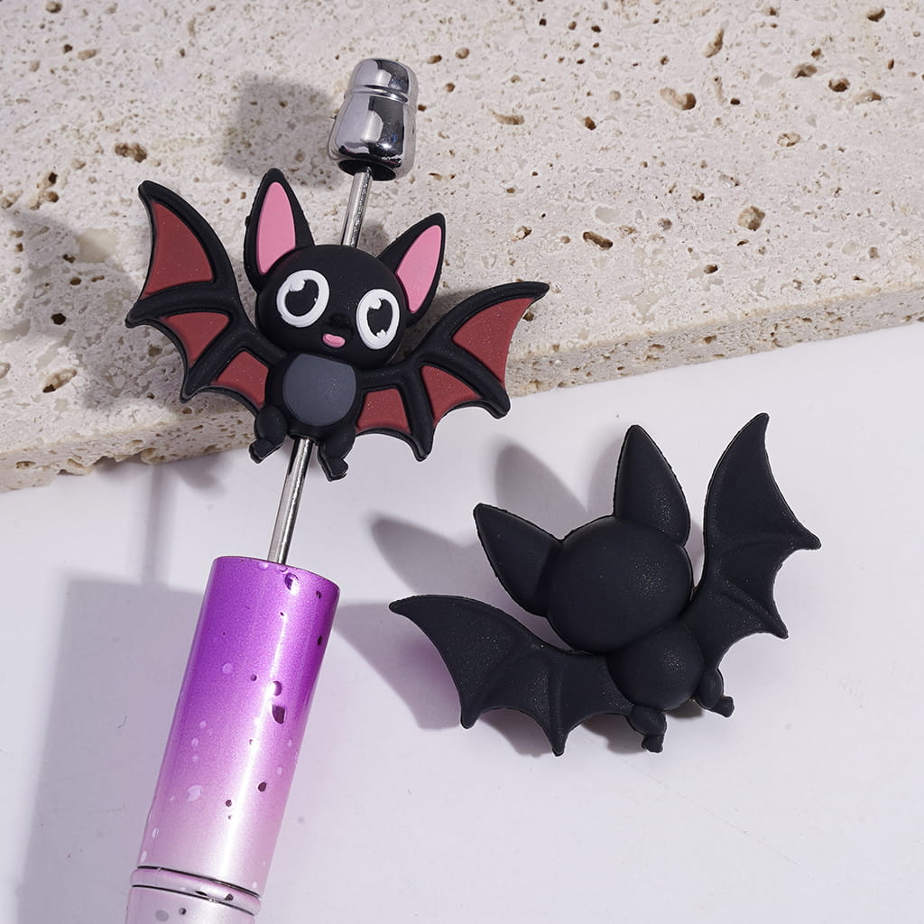 Silicone Focal Beads 3D Halloween Black Series