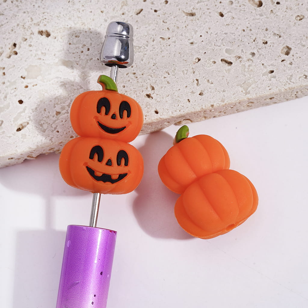 Silicone Focal Beads 3D Halloween Black Series
