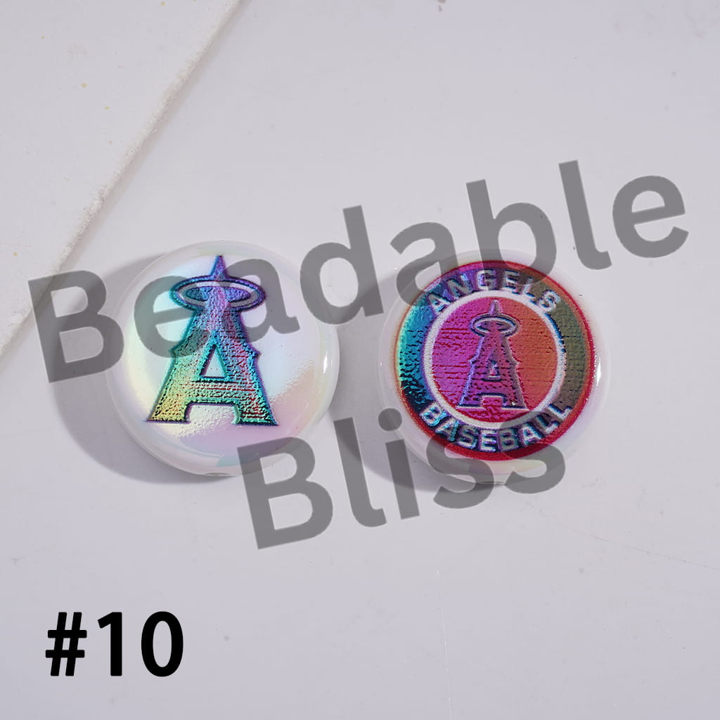 Two colorful pins with logos on a white background, branded 'Bendable Bliss'.


