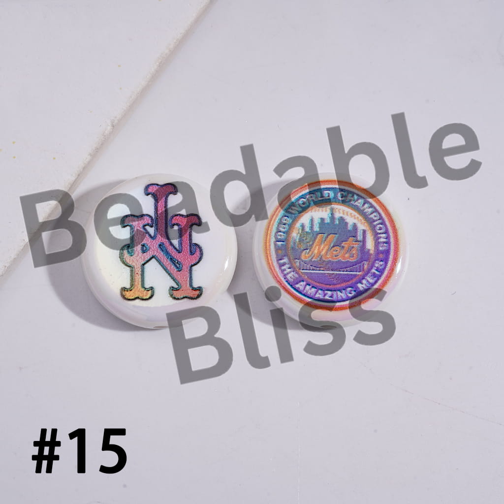 Two buttons with logos on a white background, featuring the text 'Bendable Bliss' and '#15'.

