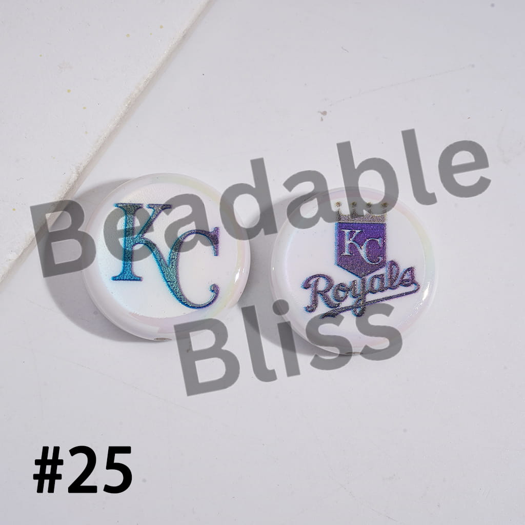 Two New York Yankees pins on a white background with 'Beadable Bliss' branding.

