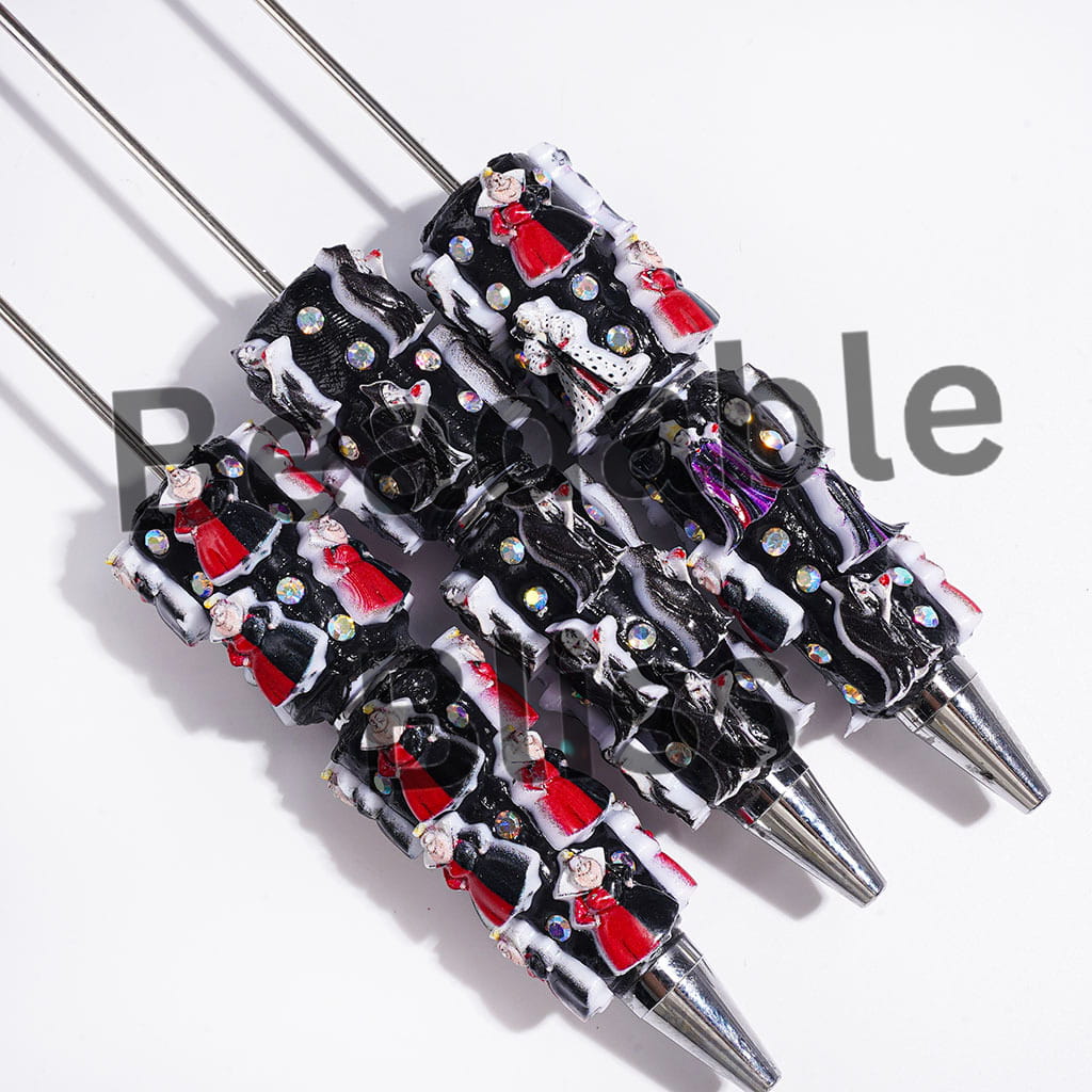 Villain Characters and AB Rhinestones Beadable Clay Pens