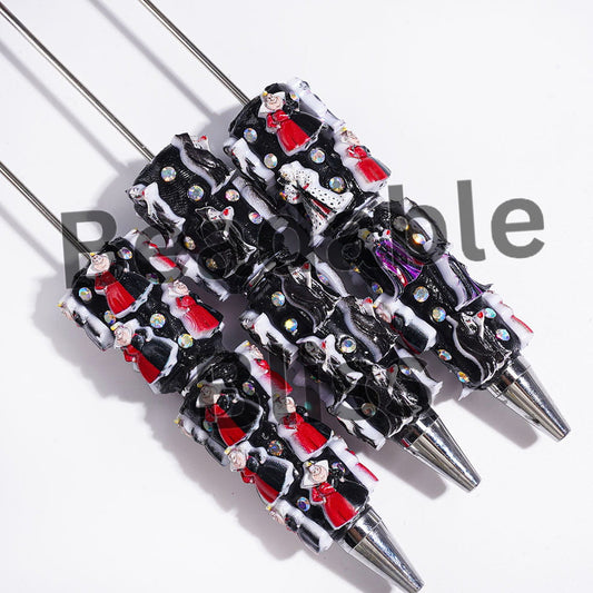 Villain Characters and AB Rhinestones Beadable Clay Pens