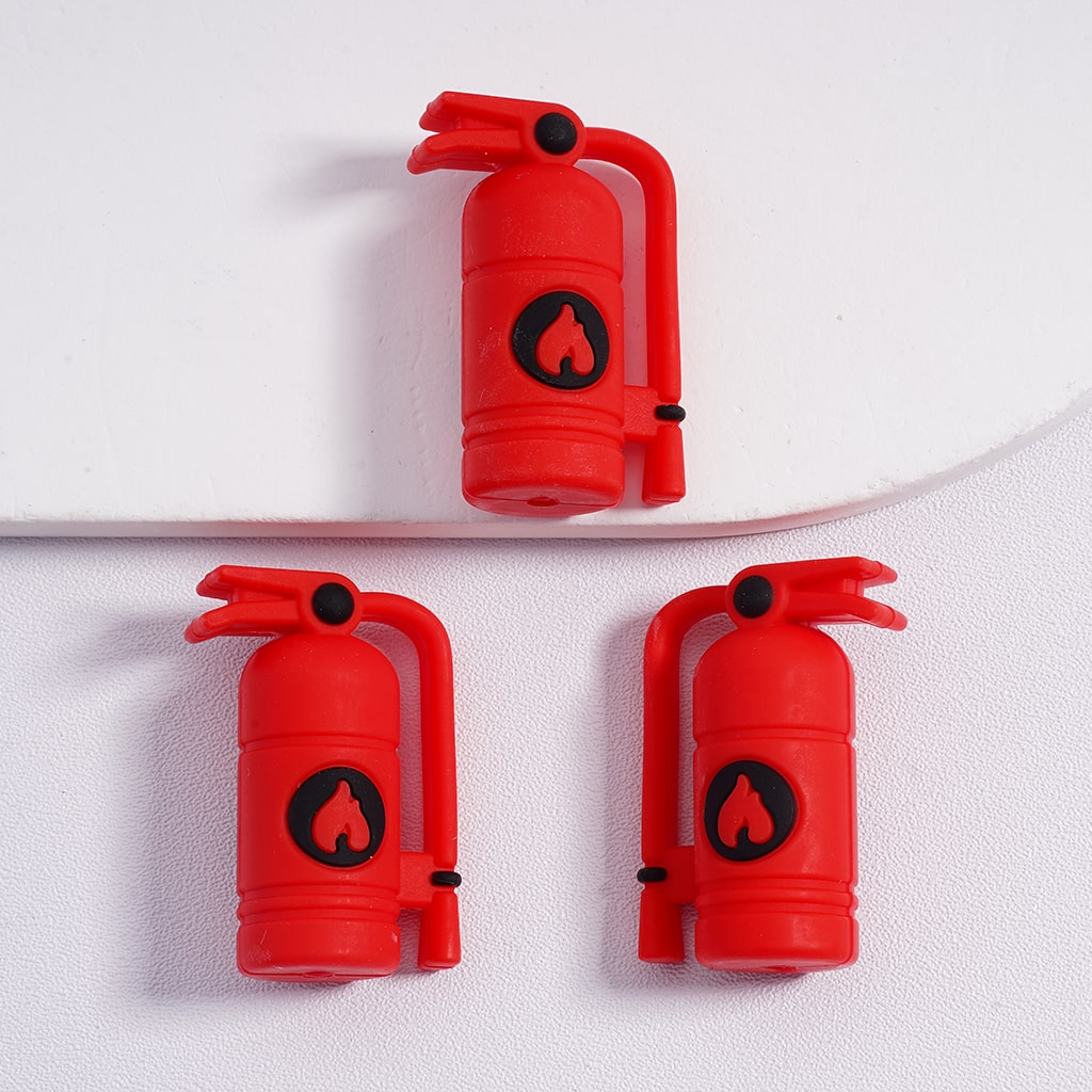 Silicone Focal Beads 3D Fire Fighting Apparatus  Equipment Fire Mask Fire Axe Fire Extinguisher