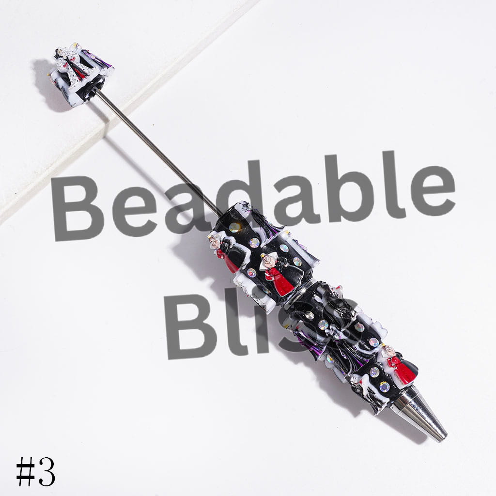 Villain Characters and AB Rhinestones Beadable Clay Pens