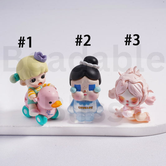 Cute Blind Box Skullpand Warmth Crybab Crying Again Hacipup the Growth Diary Series Pop Mar Figures Jewelry Accessories (No Hole)
