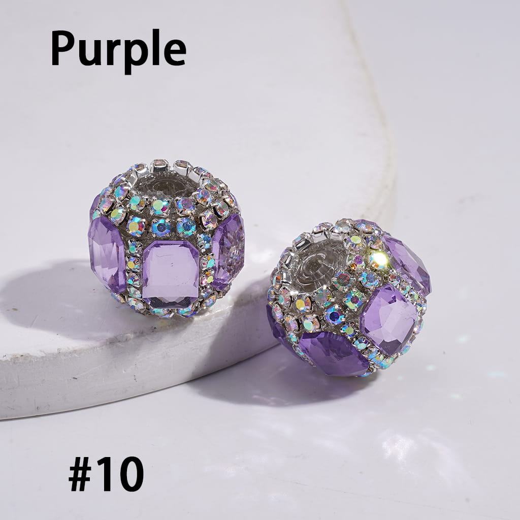 Acrylic Beads with Octagonal and AB Rhinestone Chains, Around 15*18MM ...