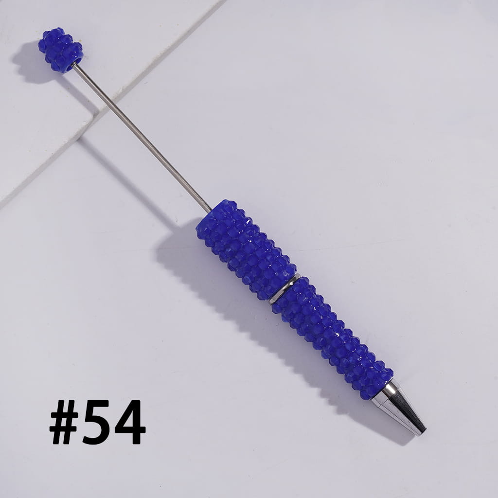 Beadable Pens with Luminous Bling Bling Jelly Rhinestones Covered the Entire Pen, Multi-Color