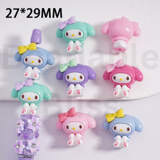 Soft PVC Rubber Beads Cute Sanri My Melod, 27*29MM, Random Mix