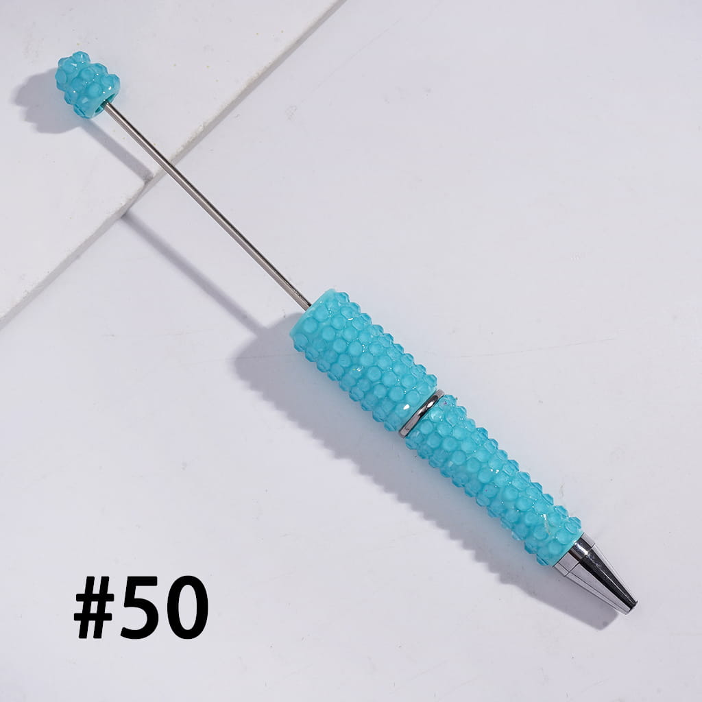 Beadable Pens with Luminous Bling Bling Jelly Rhinestones Covered the Entire Pen, Multi-Color