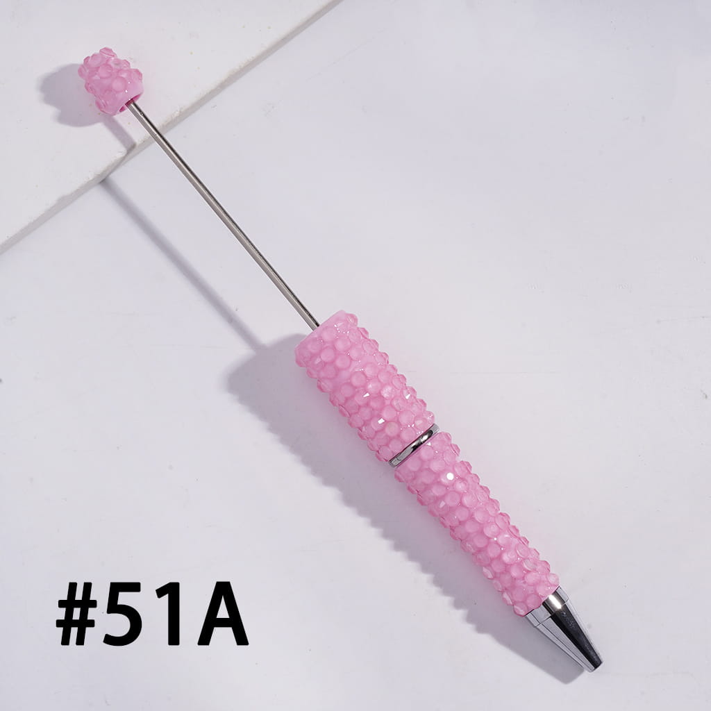 Beadable Pens with Luminous Bling Bling Jelly Rhinestones Covered the Entire Pen, Multi-Color