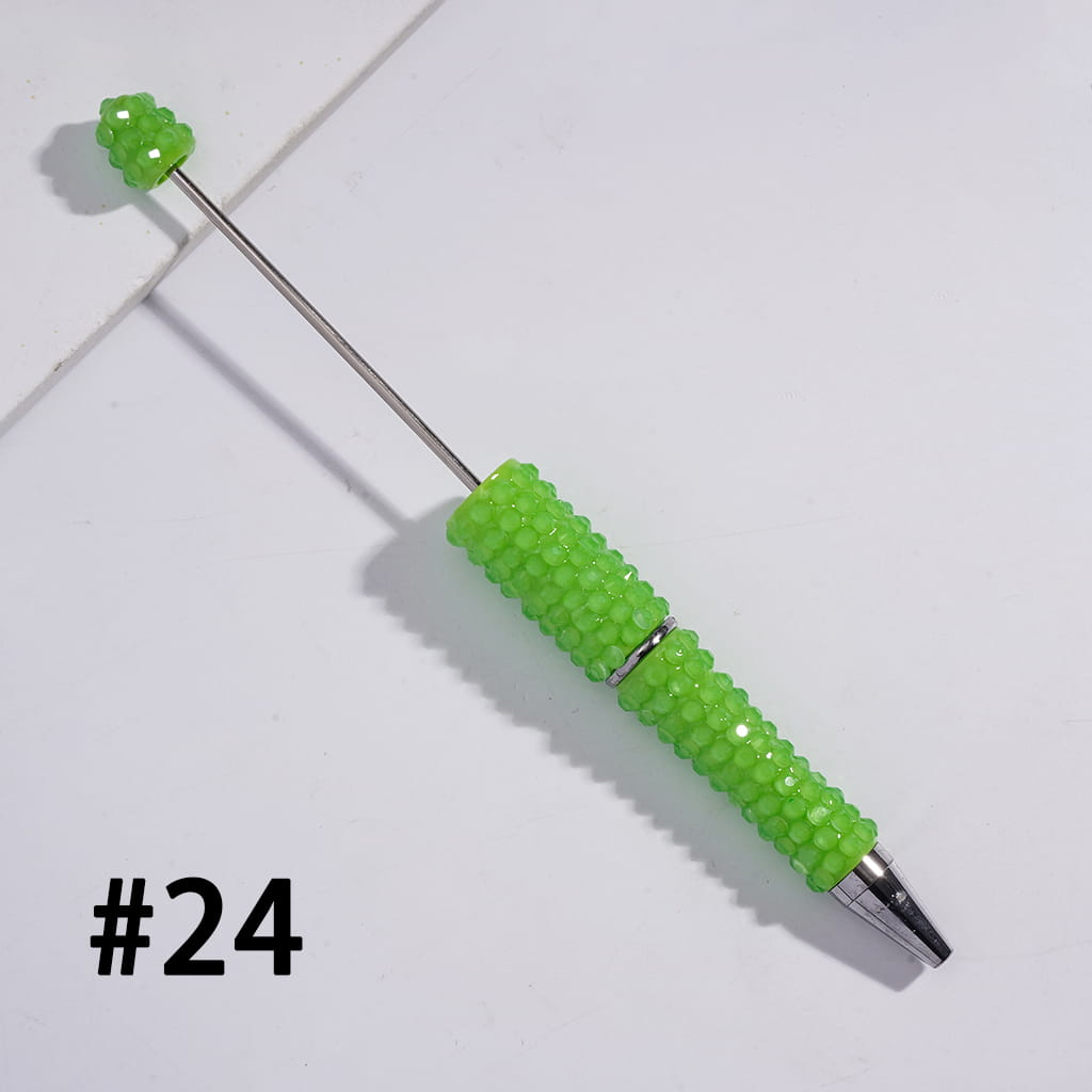 Beadable Pens with Luminous Bling Bling Jelly Rhinestones Covered the Entire Pen, Multi-Color