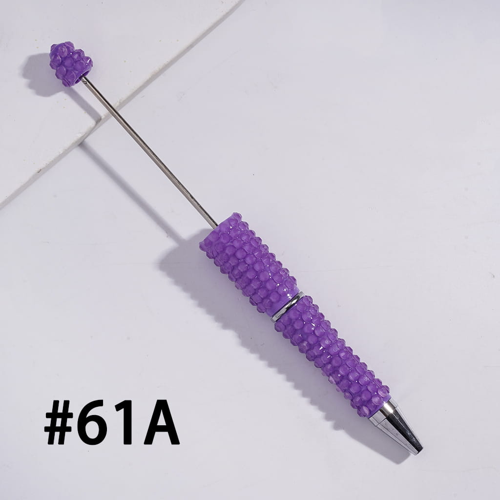 Beadable Pens with Luminous Bling Bling Jelly Rhinestones Covered the Entire Pen, Multi-Color