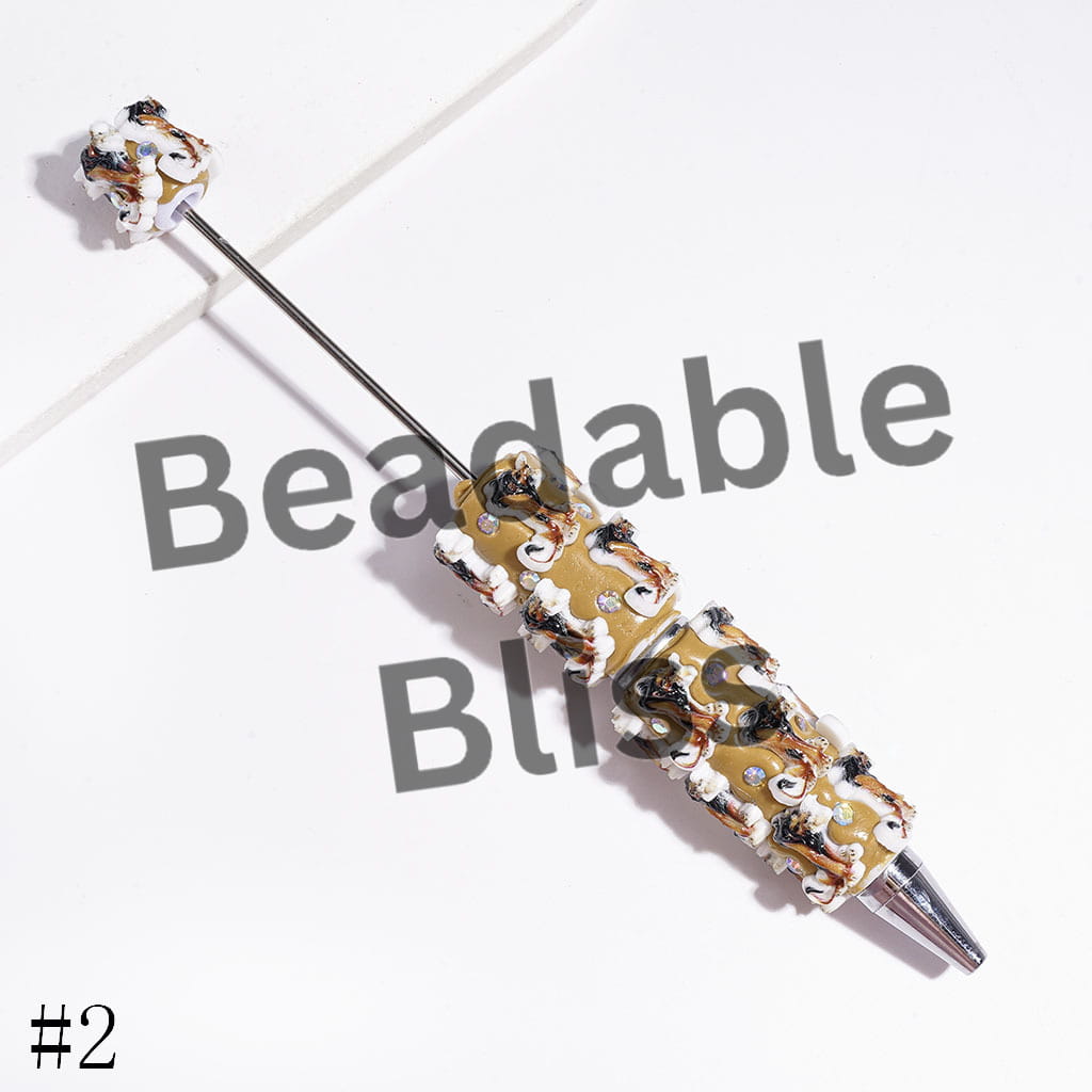 Lion Leader Character Series and AB Rhinestones Beadable Clay Pens