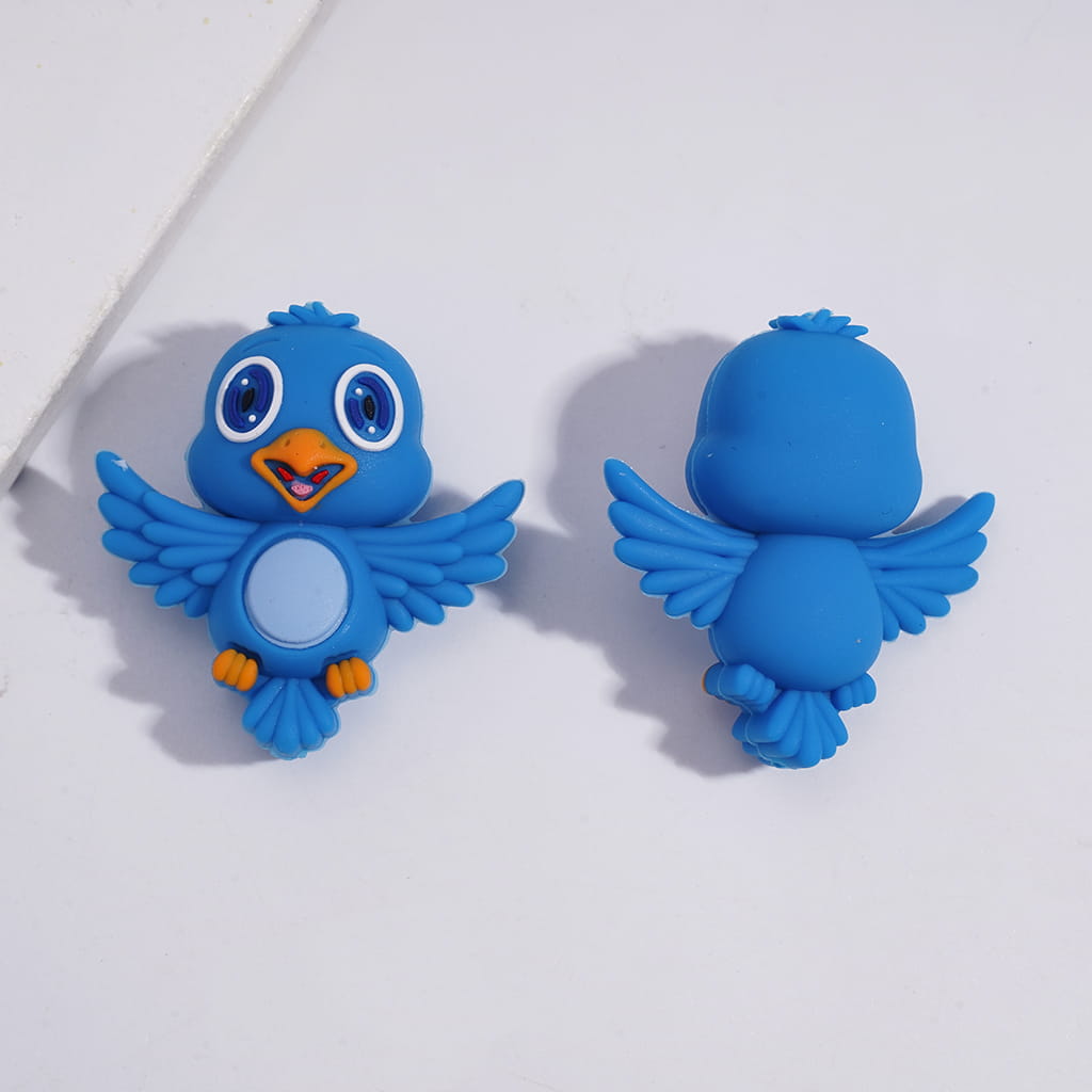 Silicone Focal Beads 3D Vivid Animals Bird Theme, Various Types
