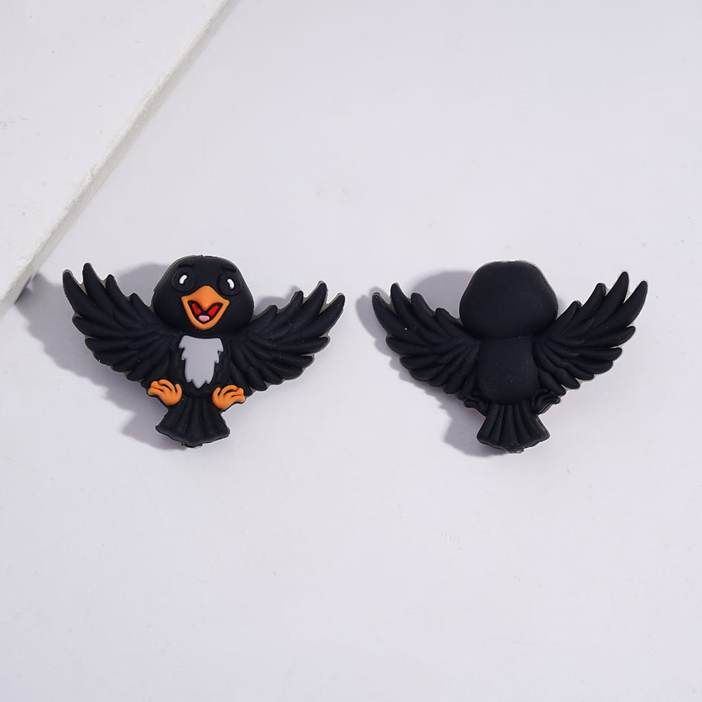 Silicone Focal Beads 3D Vivid Animals Bird Theme, Various Types