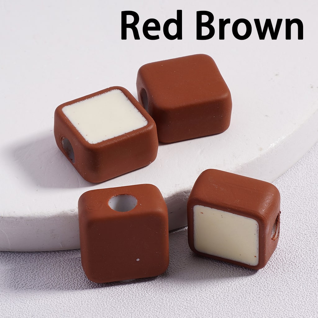 Acrylic Beads Mini Cute Square, Light Colors & Dark Colors, 13*13MM (Single Color is available for 200pcs(Whole Bag)Only)
