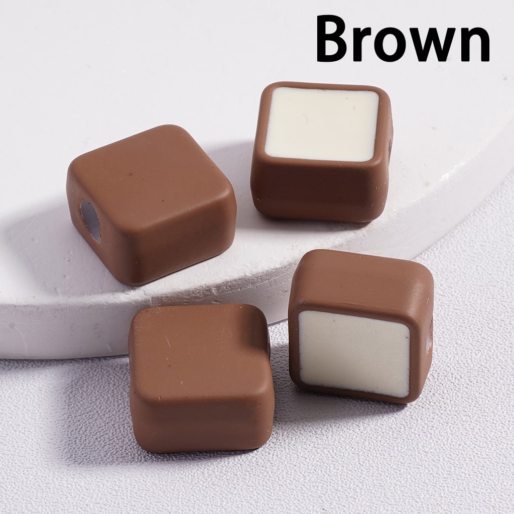 Acrylic Beads Mini Cute Square, Light Colors & Dark Colors, 13*13MM (Single Color is available for 200pcs(Whole Bag)Only)