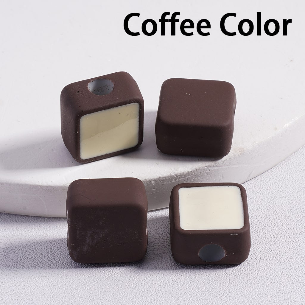 Acrylic Beads Mini Cute Square, Light Colors & Dark Colors, 13*13MM (Single Color is available for 200pcs(Whole Bag)Only)