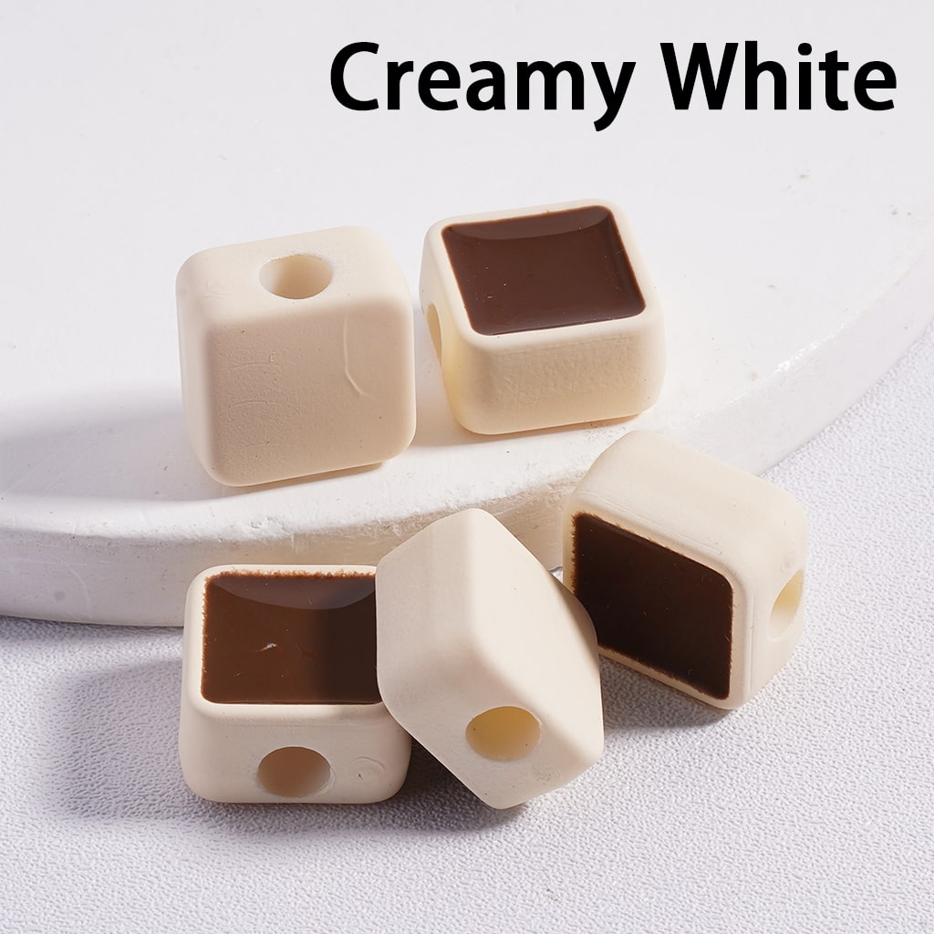 Acrylic Beads Mini Cute Square, Light Colors & Dark Colors, 13*13MM (Single Color is available for 200pcs(Whole Bag)Only)