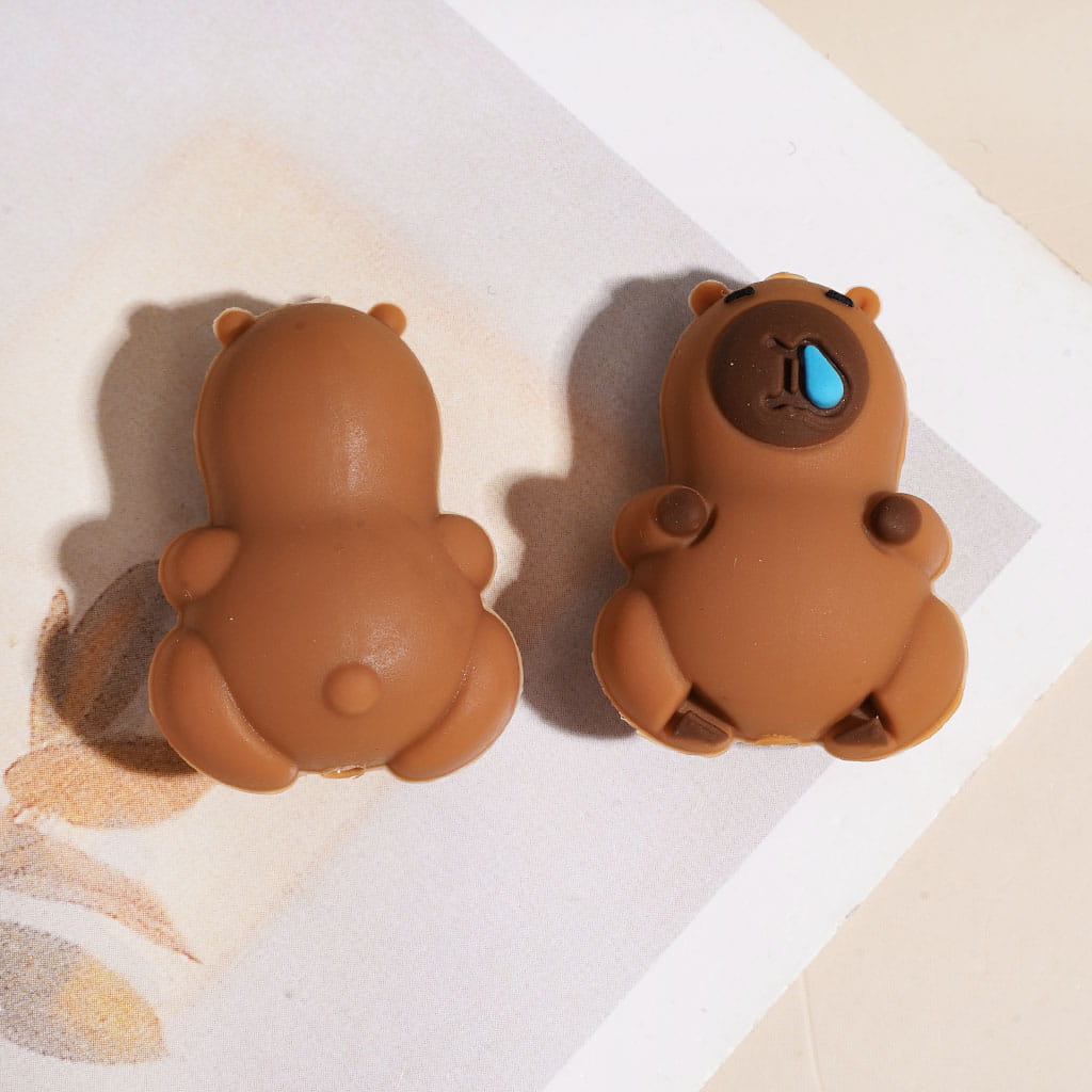 Silicone Focal Beads 3D Cute Animals Series, Dairy Cattle Alpaca Capybara