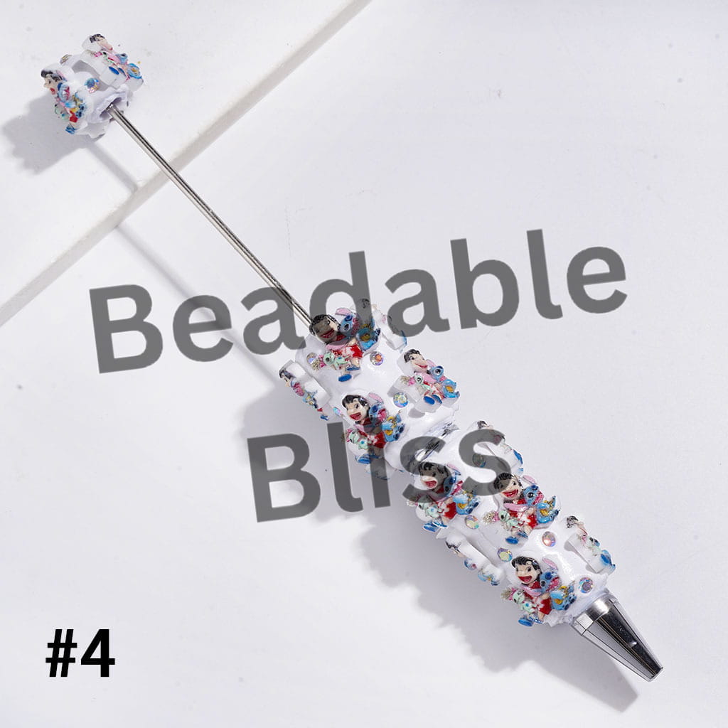 Monster Character Series and AB Rhinestone Beadable Clay Pens