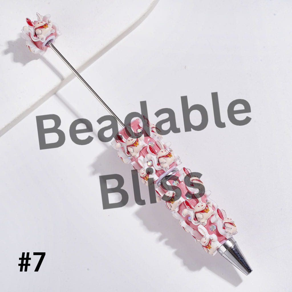 Monster Character Series and AB Rhinestone Beadable Clay Pens
