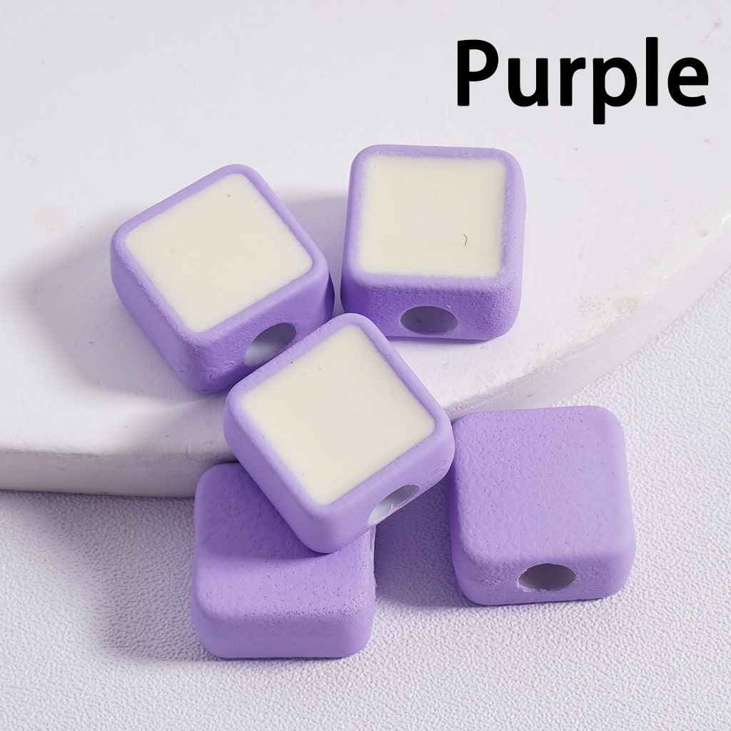 Acrylic Beads Mini Cute Square, Light Colors & Dark Colors, 13*13MM (Single Color is available for 200pcs(Whole Bag)Only)