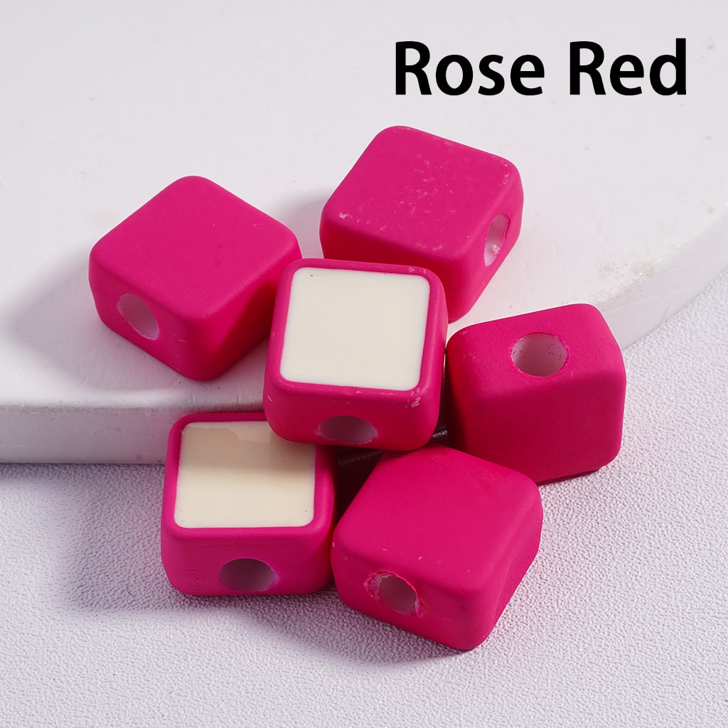 Acrylic Beads Mini Cute Square, Light Colors & Dark Colors, 13*13MM (Single Color is available for 200pcs(Whole Bag)Only)