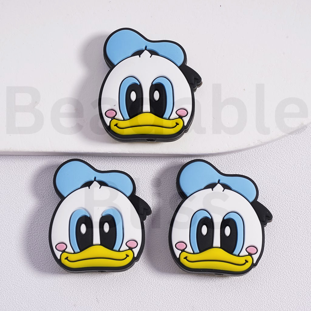 Silicone Focal Beads Cute Donal Dais Duck Disne Cartoon