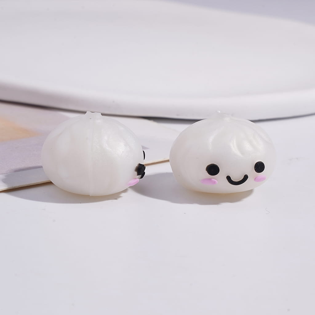 Silicone Focal Beads 3D Dumpling in Various Colors, Traditional Chinese Food Baozi